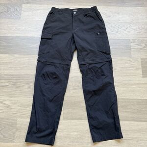 CQR Pants Men 32x32 Black Convertible Shorts Cargo Water Repellent UPF Work Duty
